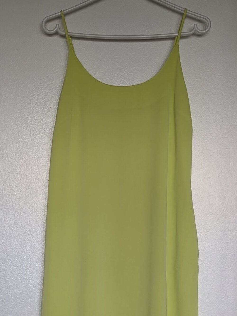 Calvin Klein Maxi Neon Lime Green Dress - Adjustable Straps NWOT Size S/P